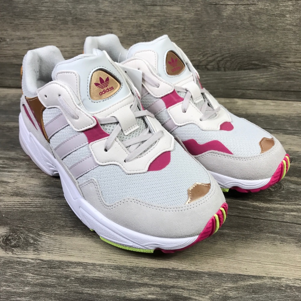 New Adidas Originals Yung-96 Grey & Pink Shoes.